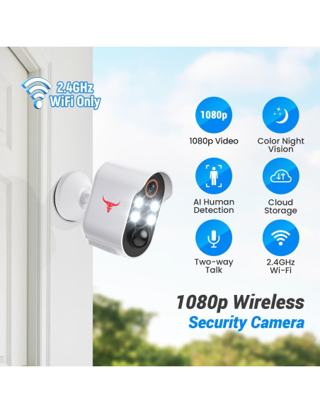 Cámara de Seguridad Inalámbrica R7 1080p Visión Nocturna