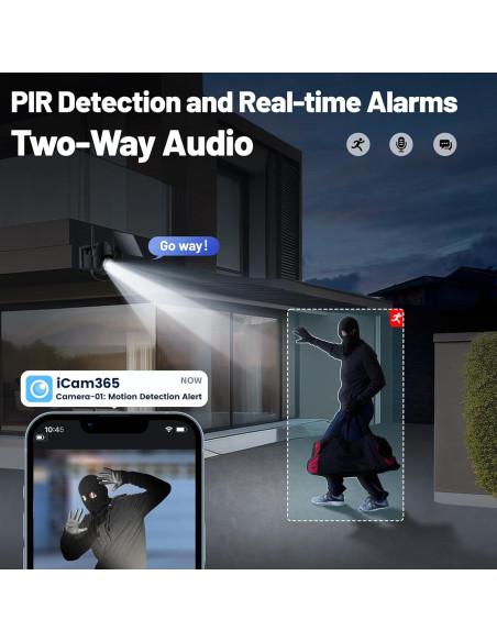 Cámara de Seguridad 4G LTE KKB Solar 2K Inalámbrica