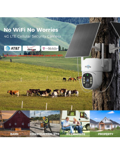 Cámara de Seguridad 4G Hiseeu Solar Exterior 2K HD 2