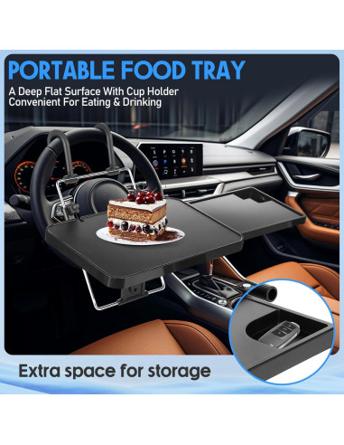 Bandeja de Volante Datanly 2 en 1 para Coche y SUV