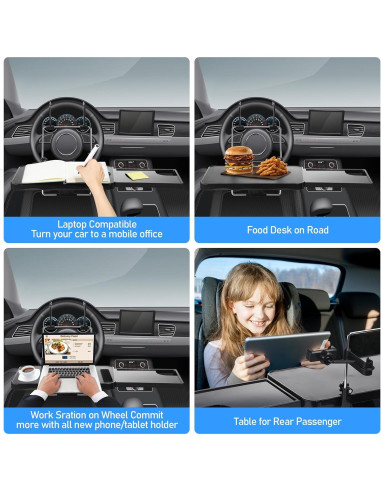 Bandeja de Volante Datanly 2 en 1 para Coche y SUV