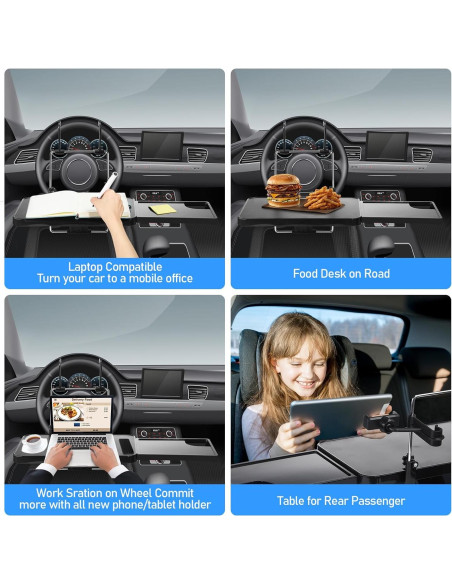 Bandeja de Volante Datanly 2 en 1 para Coche y SUV