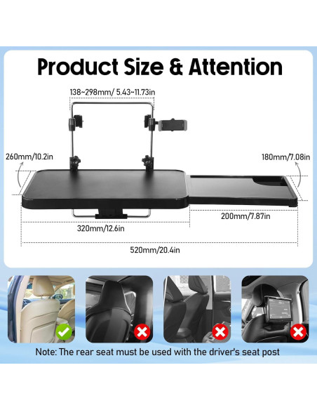Bandeja de Volante Datanly 2 en 1 para Coche y SUV