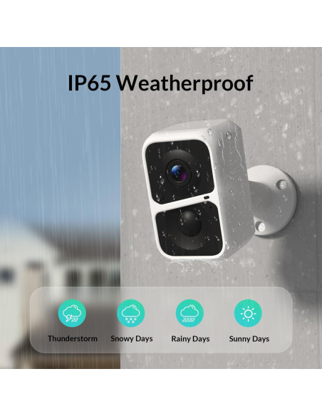 Cámara de Seguridad Inalámbrica VKfoy 2K con AI y IP65