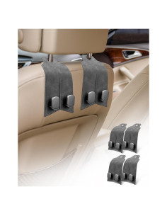 Ganchos para Reposacabezas MOBIKEY 4 Piezas Metal Gris