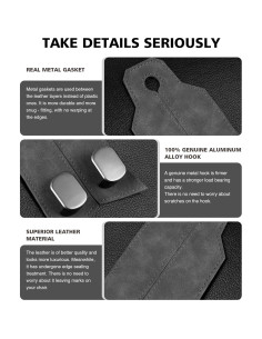 Ganchos para Reposacabezas MOBIKEY 4 Piezas Metal Gris 2