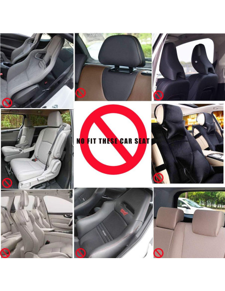 Almohada Reposacabezas Coche JZCreater Ajustable 360 Beige
