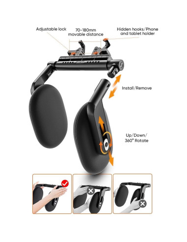 Cojín de Reposacabezas Ajustable PartsTo para Niños y Adultos