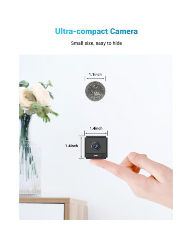 Cámara de Seguridad WiFi 2K FHD Smhawk, Mini Interior