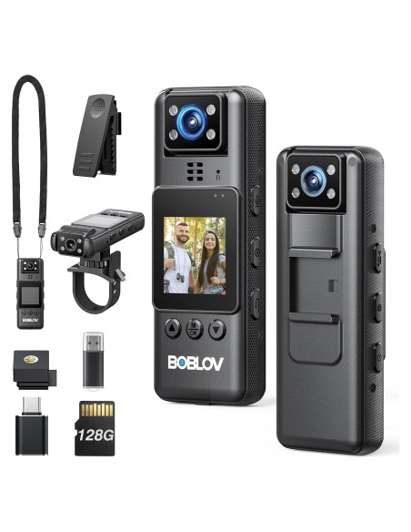 Cámara Corporal BOBLOV A23 128GB con Visión Nocturna