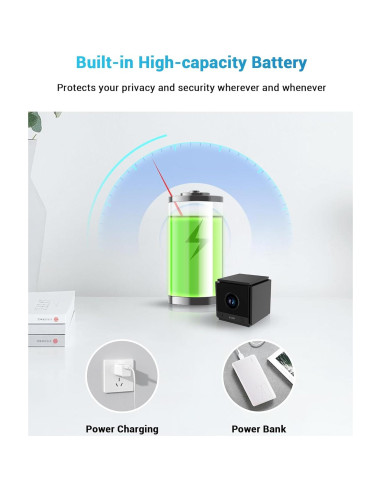 Cámara de Seguridad WiFi 2K FHD Smhawk, Mini Interior