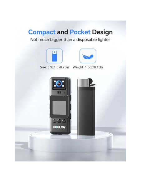 Cámara Corporal BOBLOV A23 128GB con Visión Nocturna