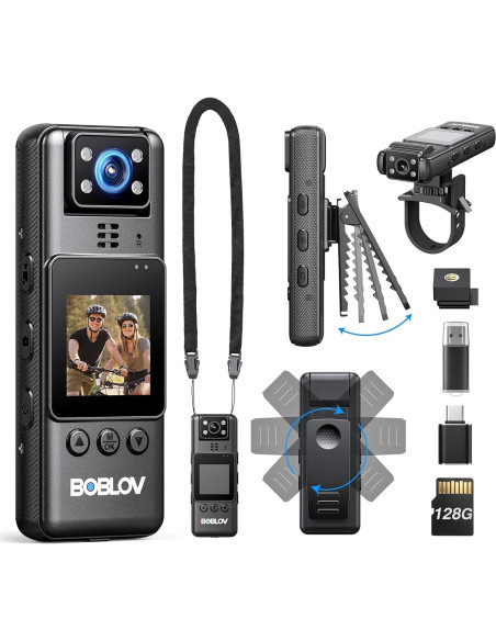 Cámara Corporal BOBLOV A23 128GB con Visión Nocturna