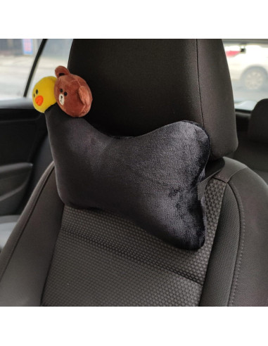 Almohadas de Cuello Tianmei 2 Piezas Soporte Universal Negro