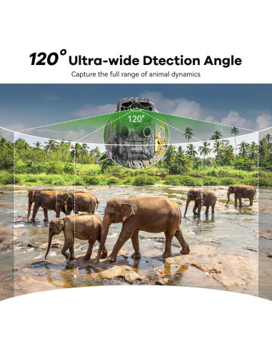 Cámara de sendero DEATTI 48MP 4K WiFi Bluetooth con 8 baterías