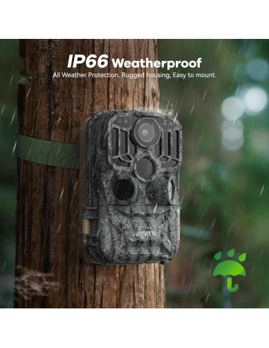 Cámara de sendero DEATTI 48MP 4K WiFi Bluetooth con 8 baterías