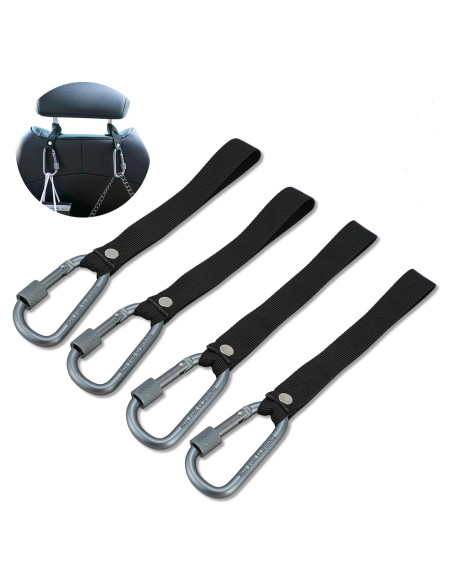 Ganchos de reposacabezas para coche Ecoshire - Gris