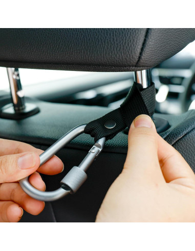 Ganchos de reposacabezas para coche Ecoshire - Gris