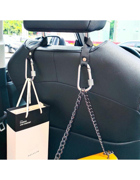 Ganchos de reposacabezas para coche Ecoshire - Gris