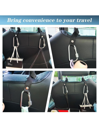 Ganchos de reposacabezas para coche Ecoshire - Gris