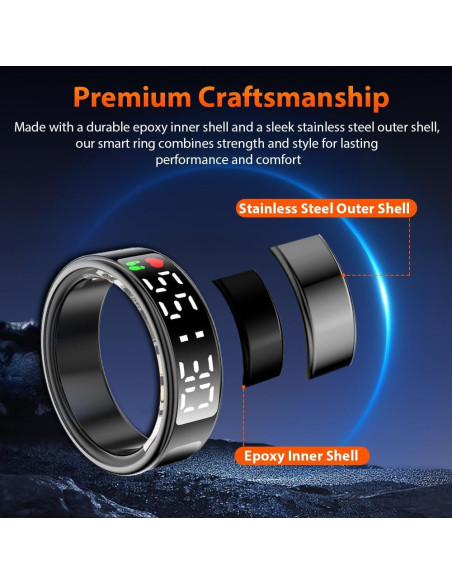 Anillo Inteligente Timturbo de Salud y Fitness IP68 Bluetooth