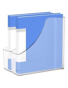 Organizador de Archivos Vertical WOOPSOO 2 Piezas Plástico Transparente