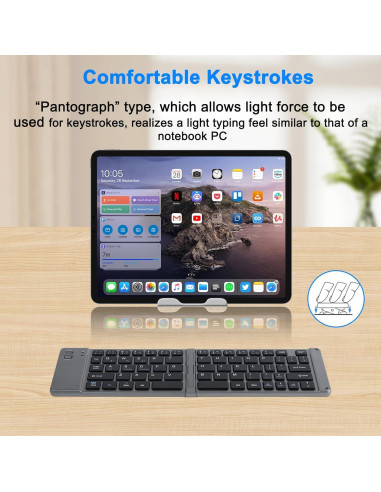 Teclado Inalámbrico Plegable SHARE SUNSHINE Gris Bluetooth