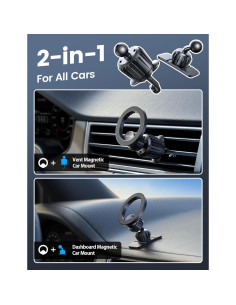 Soporte para coche Lamicall MagSafe 2024 - Negro 2