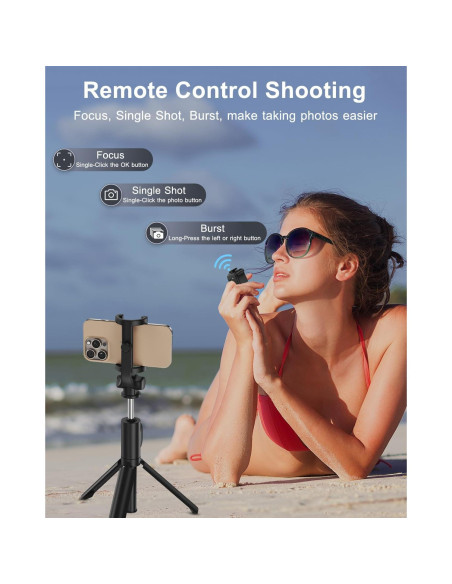 Control Remoto Inalámbrico Bluetooth Duskeep R1 - Negro