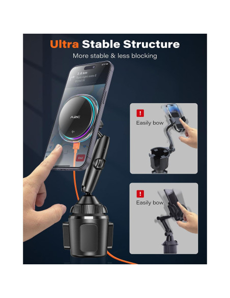 Soporte de Cargador Inalámbrico A2C MagSafe 15W para iPhone