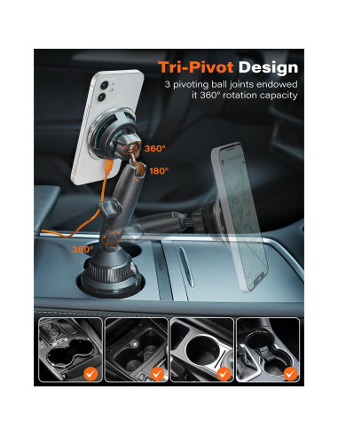 Soporte de Cargador Inalámbrico A2C MagSafe 15W para iPhone