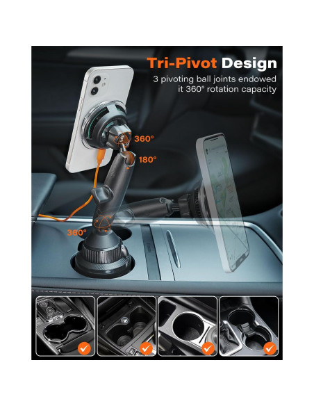 Soporte de Cargador Inalámbrico A2C MagSafe 15W para iPhone