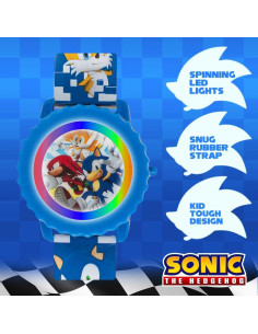 Reloj Digital Sonic The Hedgehog para Niños - LED Intermitente, Correa Ajustable 2