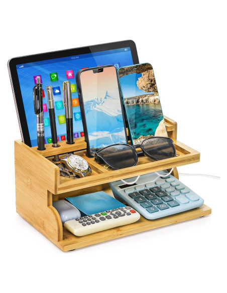 Organizador de Mesita de Noche Yopay de Bambú Carga 1,01 kg