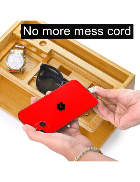 Organizador de Mesita de Noche Yopay de Bambú Carga 1,01 kg