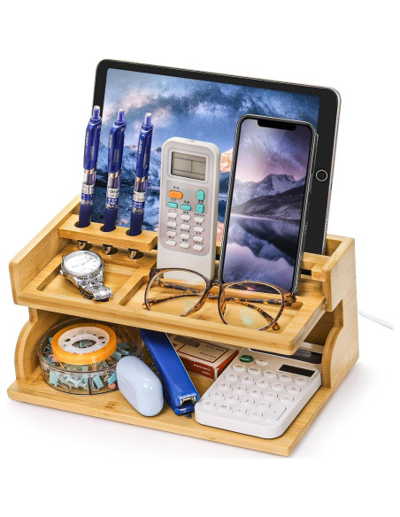 Organizador de Mesita de Noche Yopay de Bambú Carga 1,01 kg