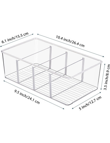 Organizadores de Alimentos Vtopmart 4 Piezas Transparentes
