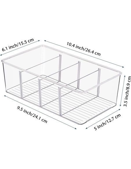 Organizadores de Alimentos Vtopmart 4 Piezas Transparentes