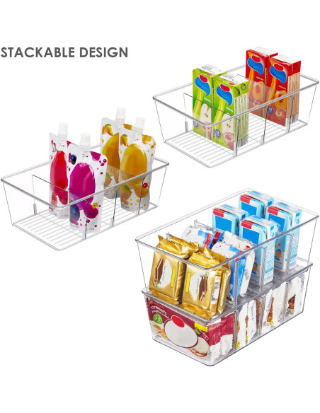 Organizadores de Alimentos Vtopmart 4 Piezas Transparentes