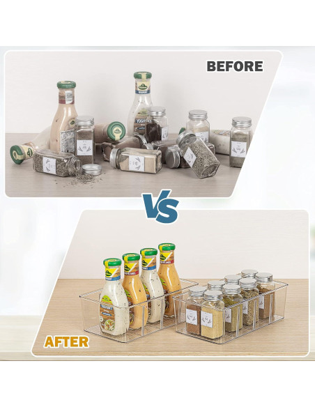 Organizadores de Alimentos Vtopmart 4 Piezas Transparentes