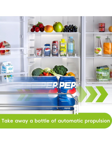 Dispensador de Latas de Soda Feverdes 6 Filas Blanco Ajustable