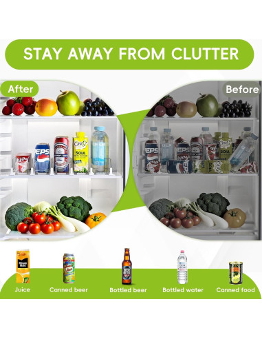 Dispensador de Latas de Soda Feverdes 6 Filas Blanco Ajustable