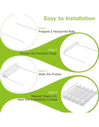 Dispensador de Latas de Soda Feverdes 6 Filas Blanco Ajustable