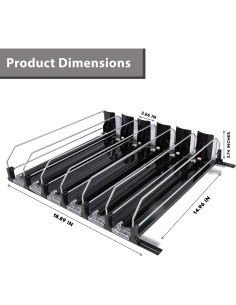 Organizador de Bebidas Acrilyx para Nevera 6 Filas 30 Latas 2