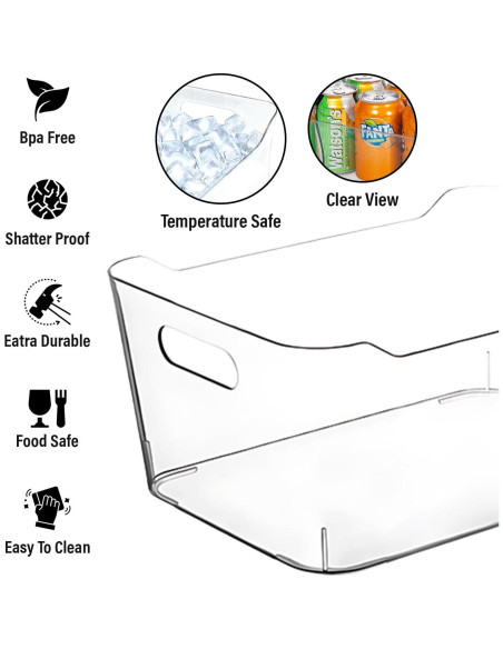 Contenedores de Plástico Transparente Control Kitchen 4 Pzas