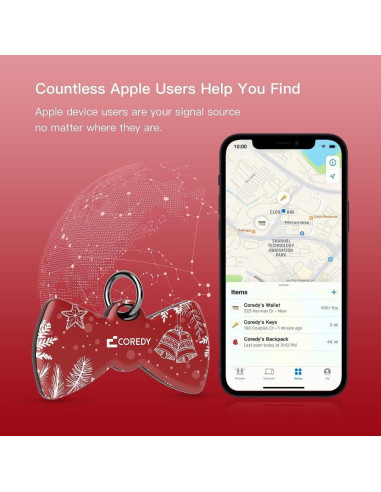 Rastreador Bluetooth Coredy LE04 para iPhone - Localizador de Artículos