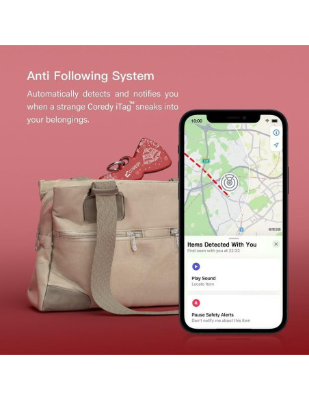 Rastreador Bluetooth Coredy LE04 para iPhone - Localizador de Artículos