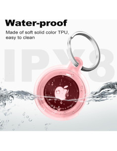 Funda impermeable para AirTag YOKRWO rosa claro 2