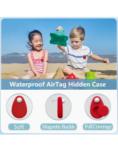Soporte Impermeable para AirTag Tyanuzz Rojo Anti-Retiro 2