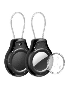 Funda Impermeable YXLILI para AirTag 2 Pack IP67 Negro